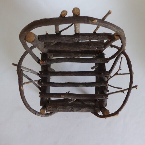 VINTAGE ECHOES OF THE PAST MOHAIR JOINTED TEDDY BEAR WICKER CHAIR - Picture 15 of 16